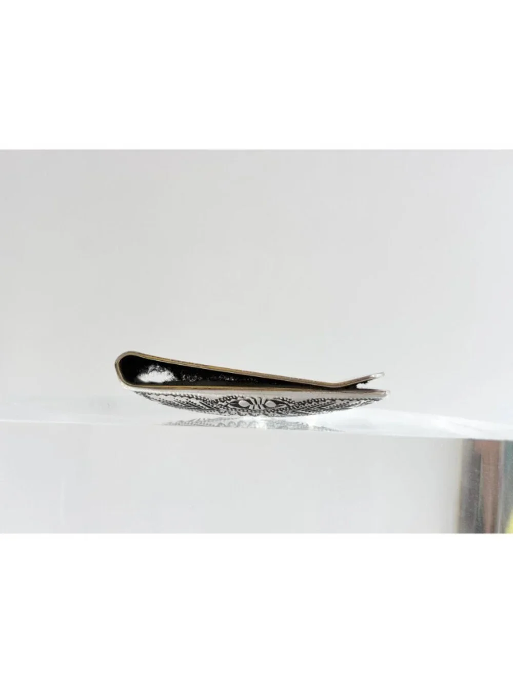 Navajo Inspired Abstract Southwest Made Vintage Stainless Steel Money Clip